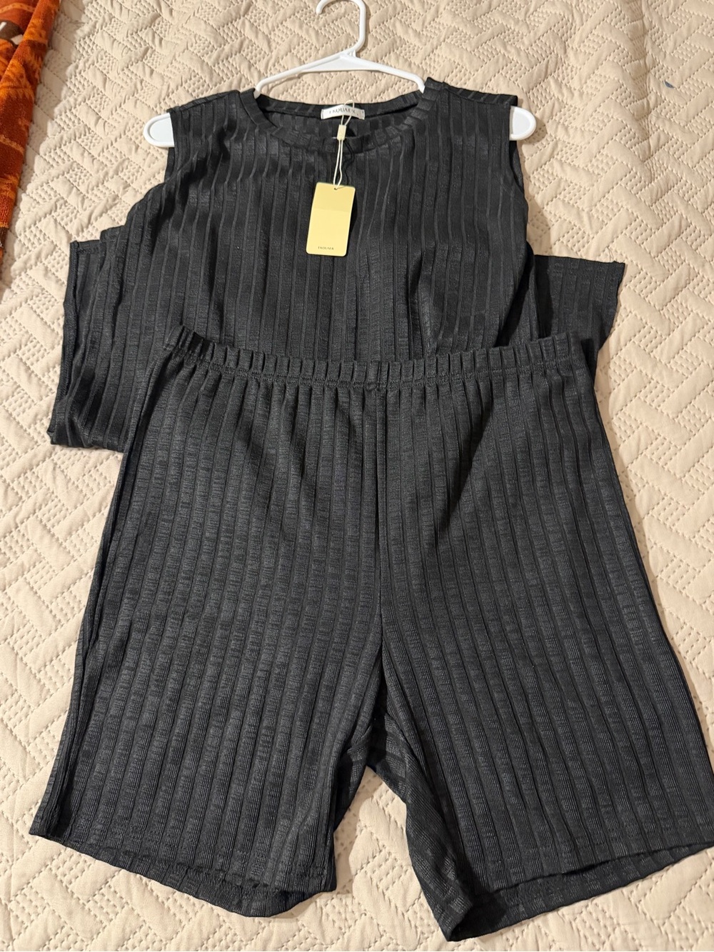 EKOUAER Large Women's Striped Sleeveless 2-Piece